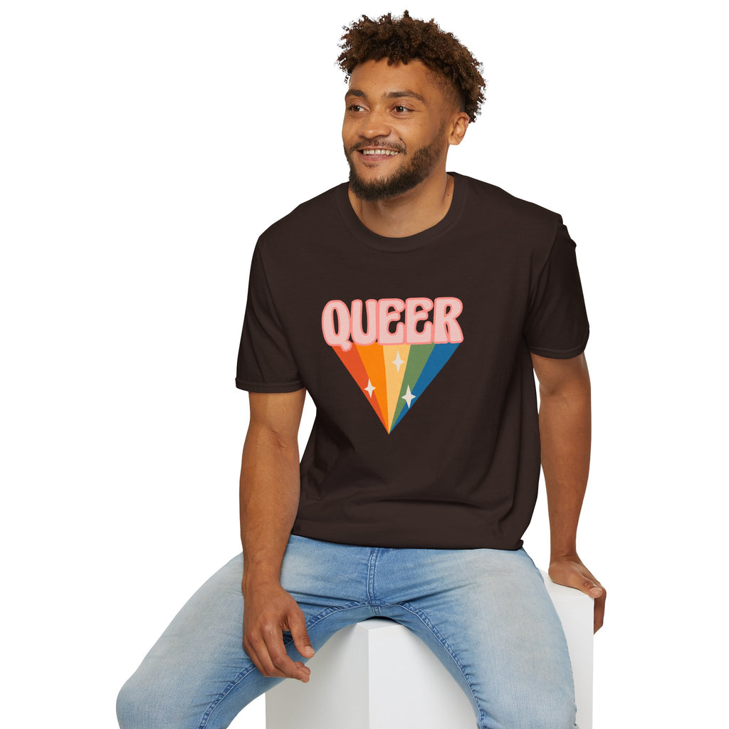Queer Rainbow Sparkle Pride Tree Las Vegas T-Shirt