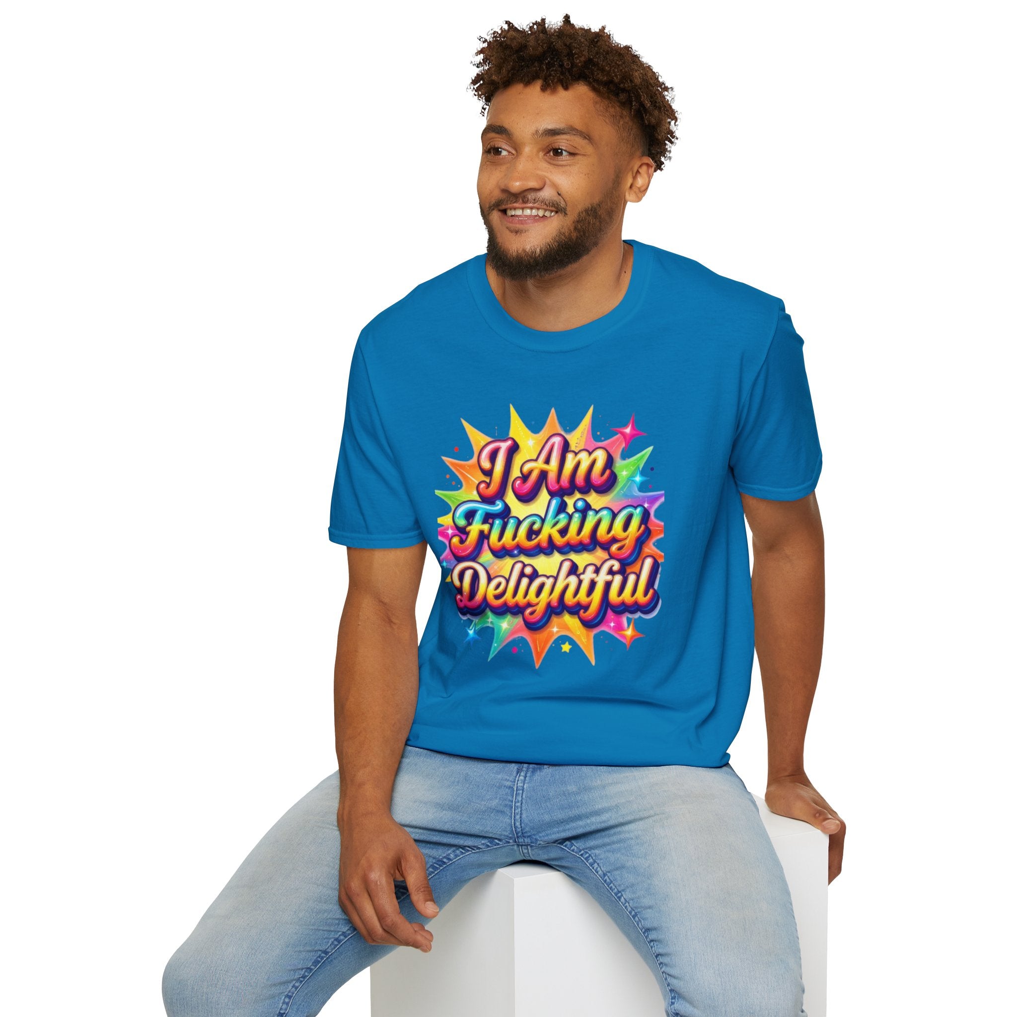 I Am Fucking Delightful T-Shirt - Bold Rainbow Self-Love Graphic Tee