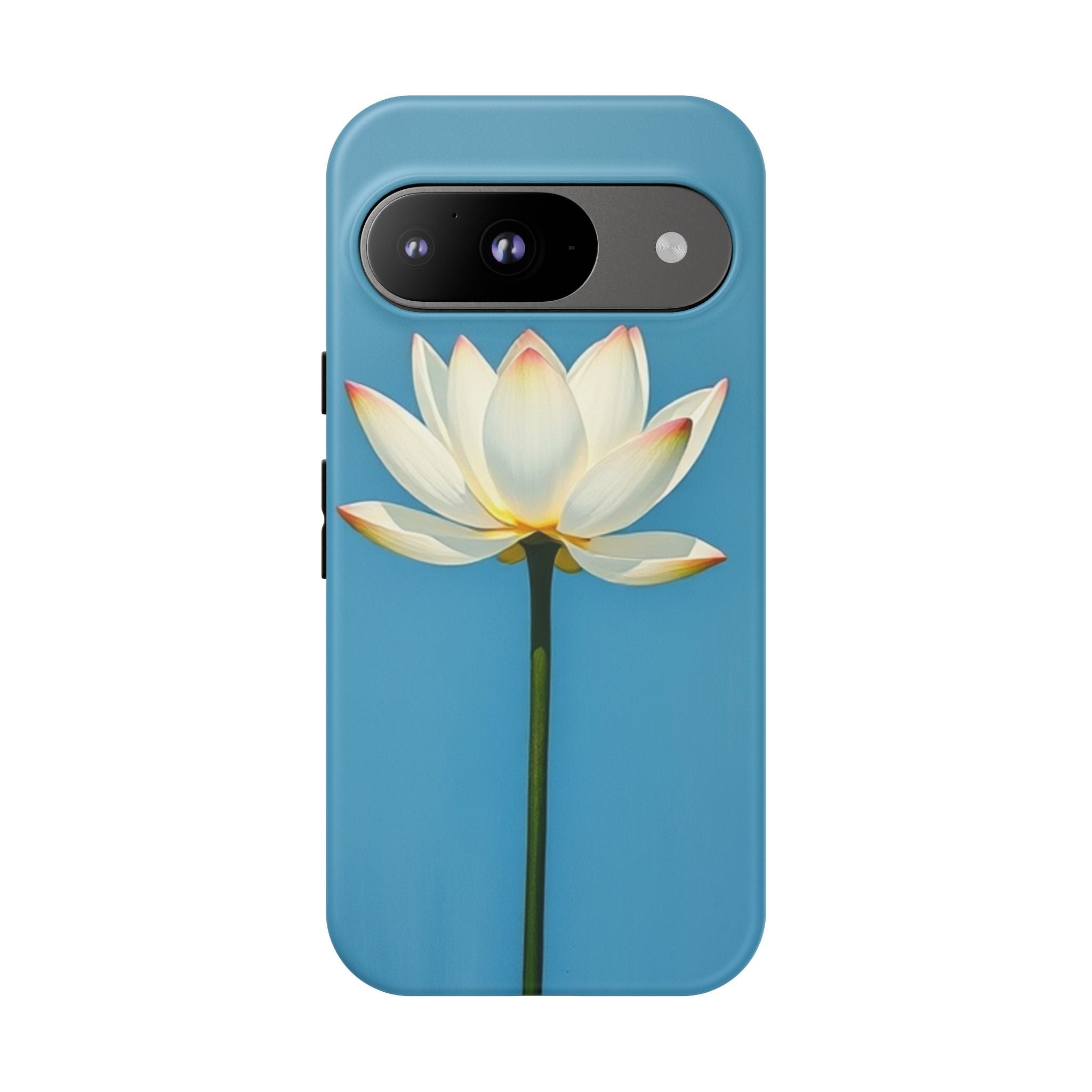 Open White Peace Lily Design Tough Case For Android & iPhone