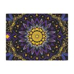 Purple, Yellow & Black mandala design Microfiber Blanket