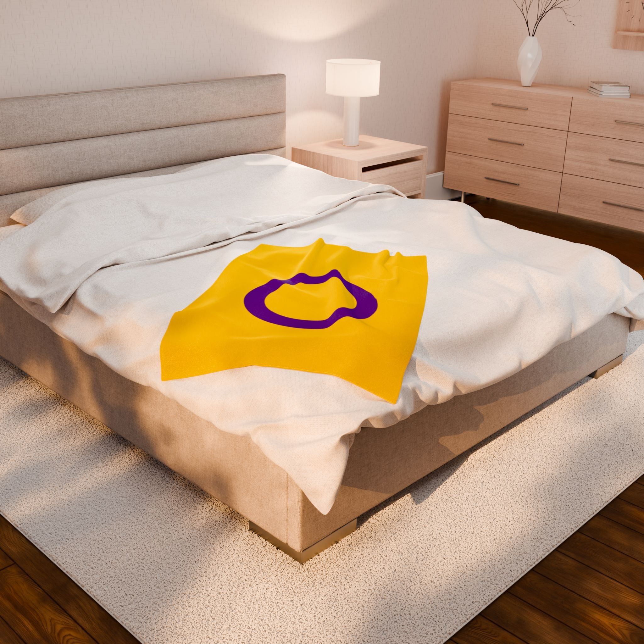 Intersex Pride Flag - Bright and Soft Velveteen Plush Blanket