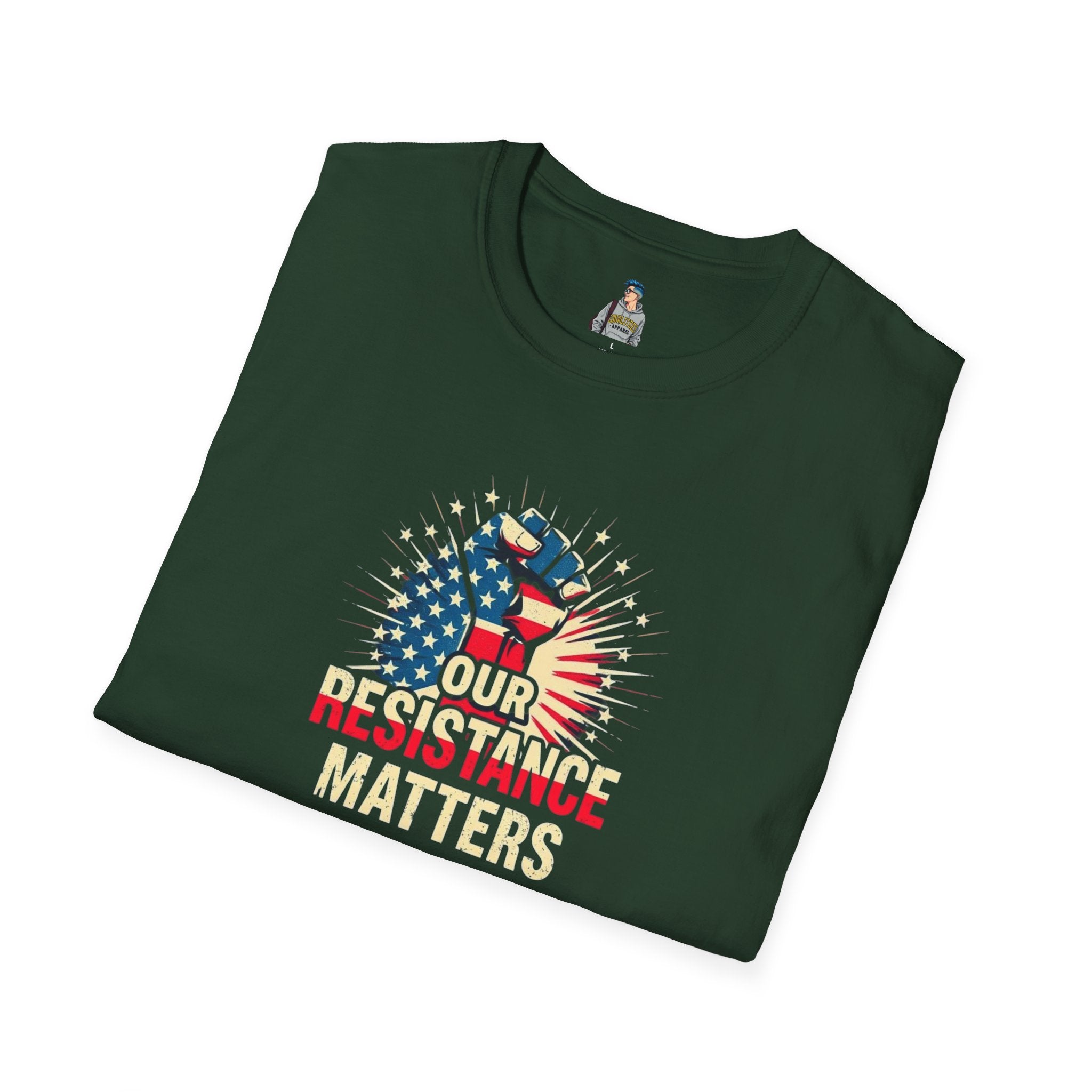 Patriotic Activism T-Shirt - Our Resistance Matters & Save Democracy Designs