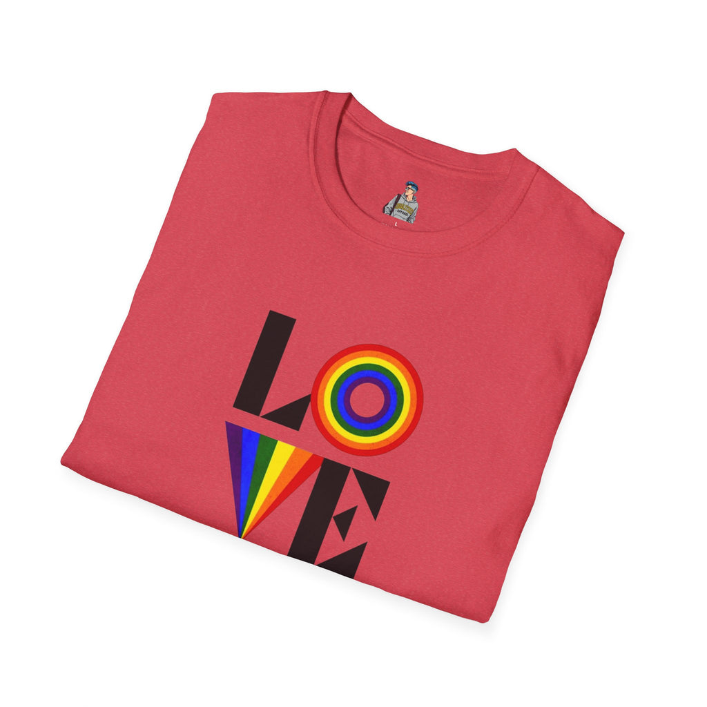 Vibrant LOVE Design for Pride Unisex Softstyle T-Shirt