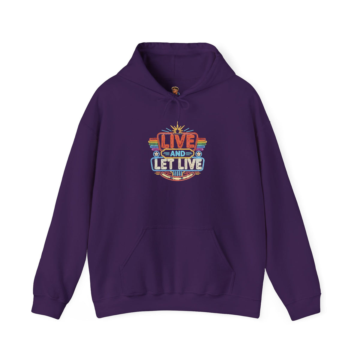 Live And Let Live Hoodie — Retro Peace Graphic Pullover