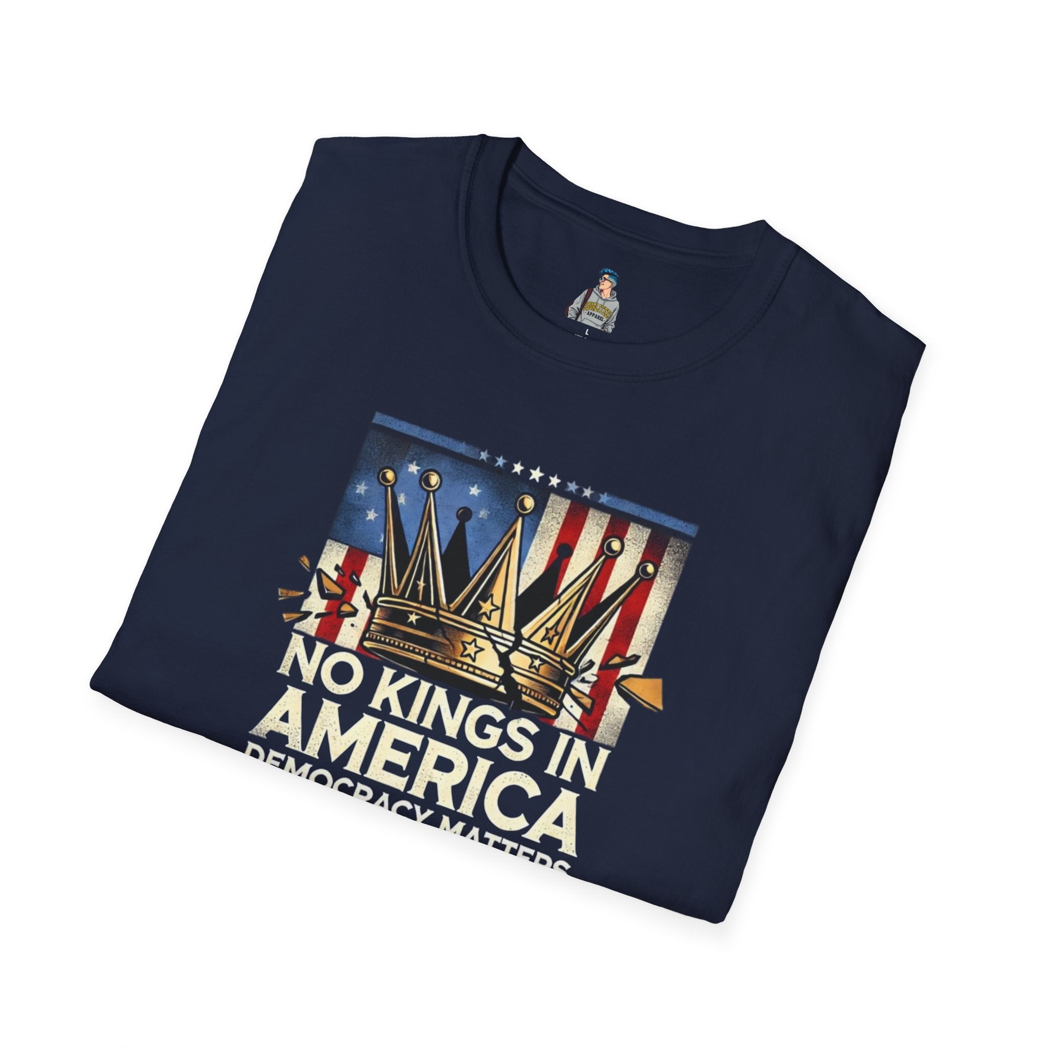 No Kings in America-Democracy Matters  Unisex Softstyle T-Shirt