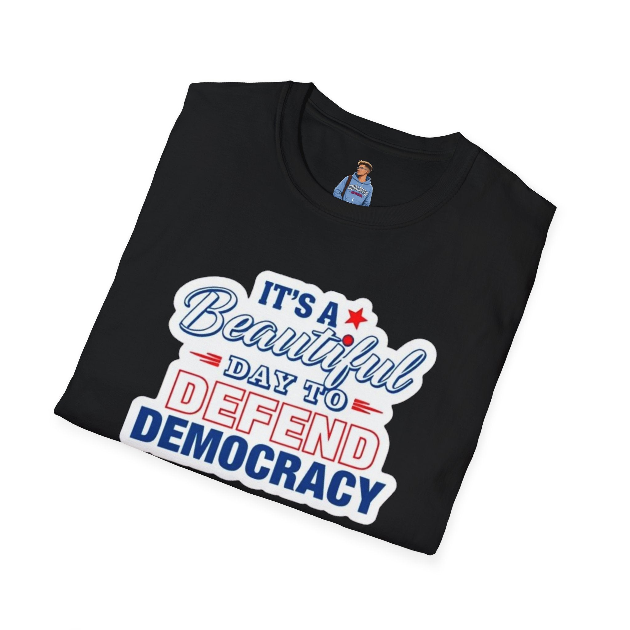 Defend Democracy Unisex Softstyle T-Shirt - Perfect for Activism and Everyday Wear