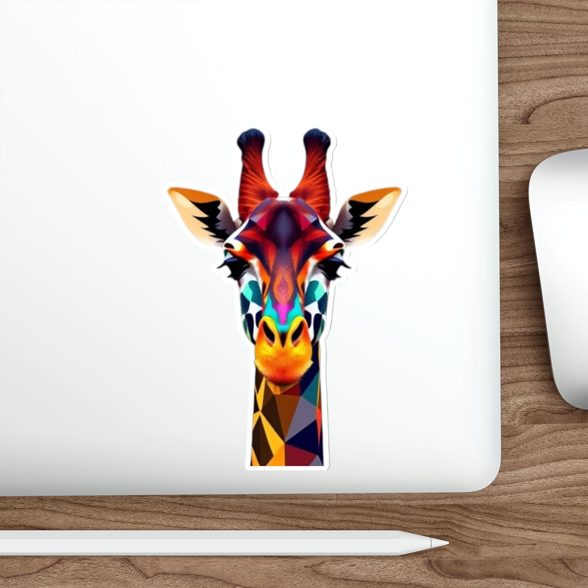 Colorful Giraffe Die-Cut Sticker