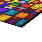 Vibrant Stained Glass Cutting Board - Colorful Kitchen Decor