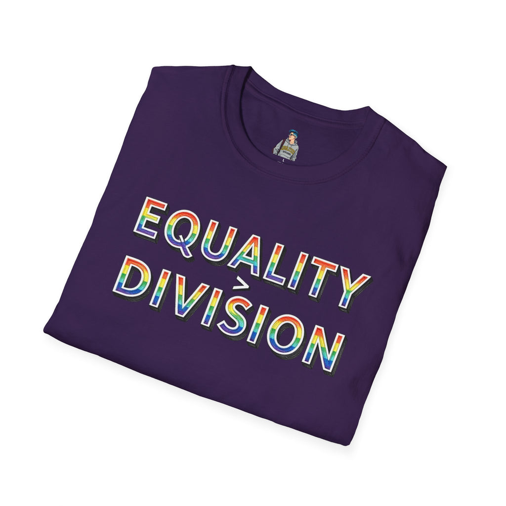 Equality is Greater Than Division T-Shirt — Rainbow Pride Graphic Tee