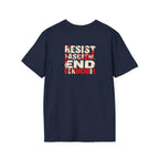 Unisex Softstyle T-Shirt - Never Again Now Means Now. For Everyone! Resist Fascism, End Genocide