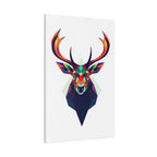Colorful Elk Art Print - Modern Geometric Canvas Wall Decor