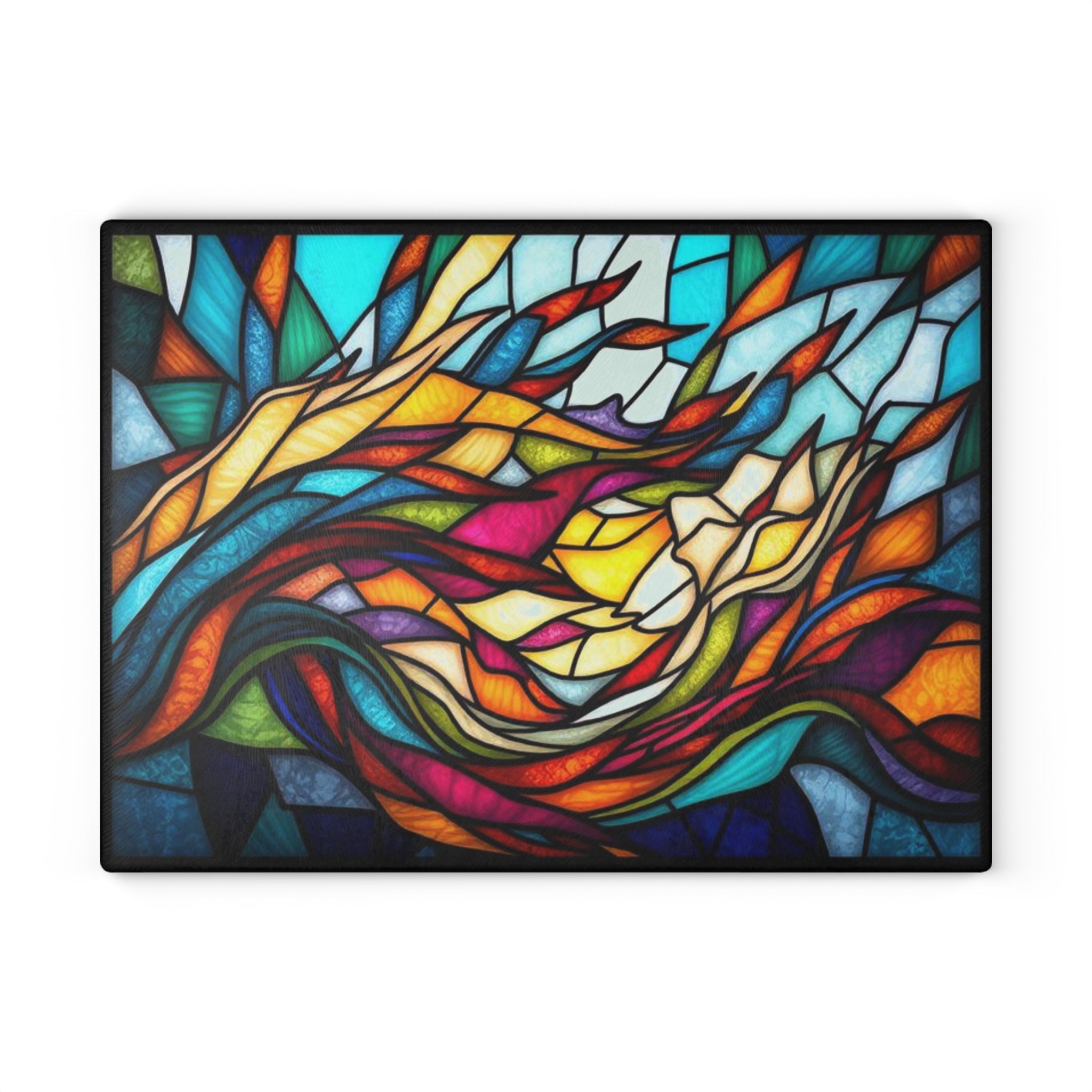 Stained Glass Art Cutting Board - Vibrant Kitchen Decor for Home Chefs