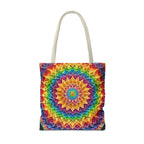 Rainbow Mandala Tote Bag