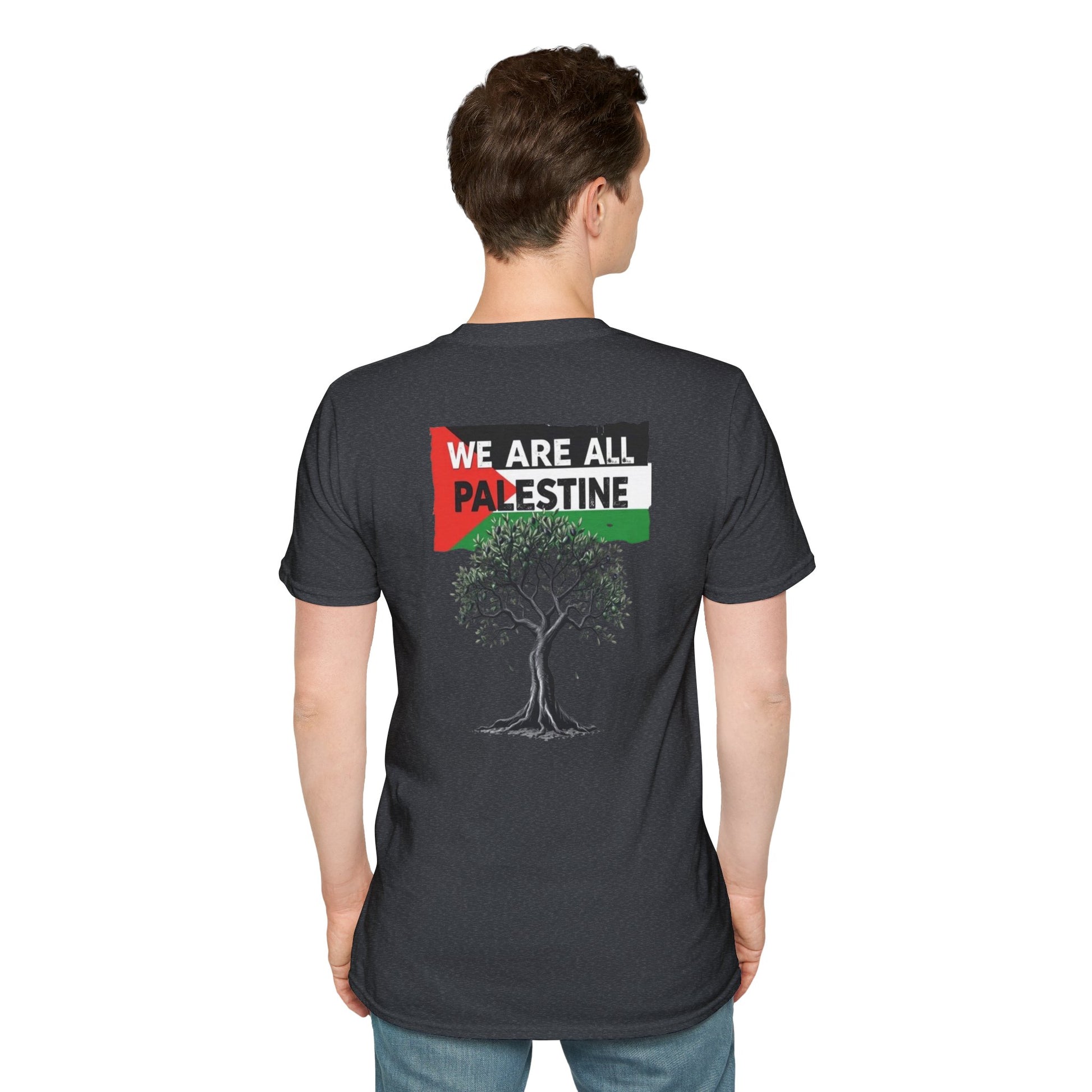 Unisex Softstyle T-Shirt: Stand with Gaza & We Are All Palestine Graphic Tee