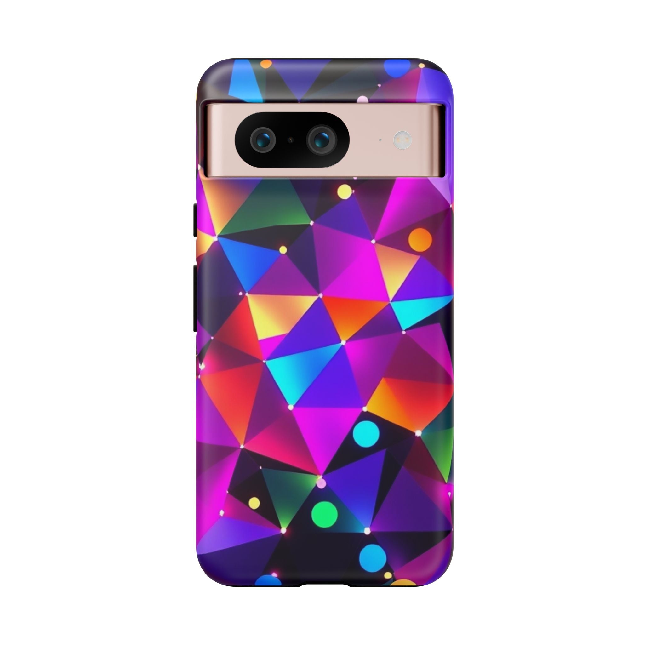 Android OR iPhone Compatible Cases - Colorful Angles Design - Unique Tough Cases