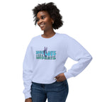 Unisex Lightweight Crewneck Sweatshirt -More Love Less Hate