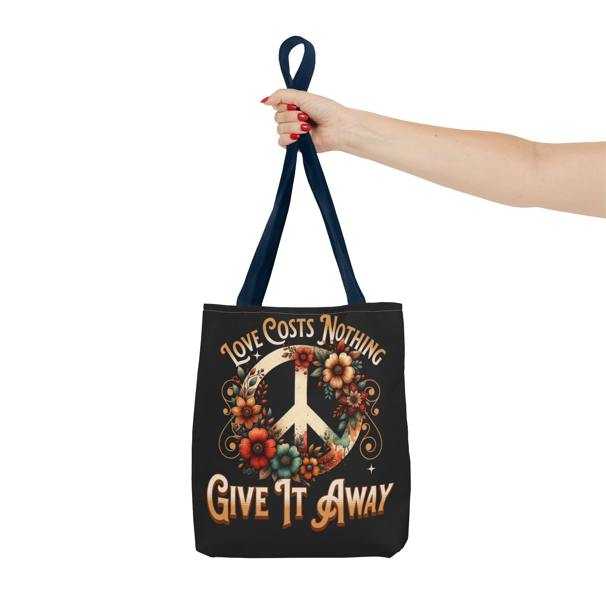 Love Costs Nothing, Give It Away Flag Tote Bag