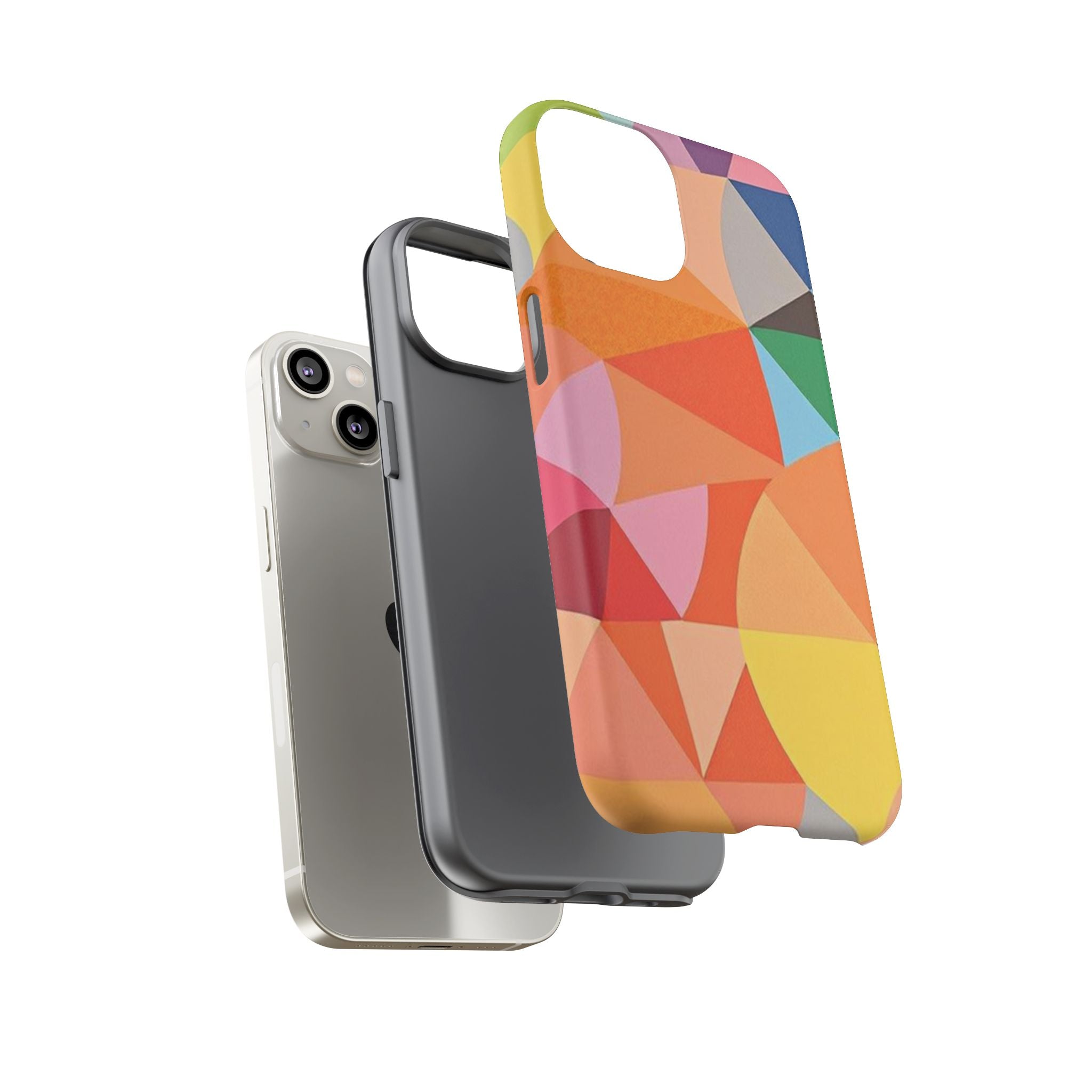 Colorful Geometric Tough Phone Case for iPhone