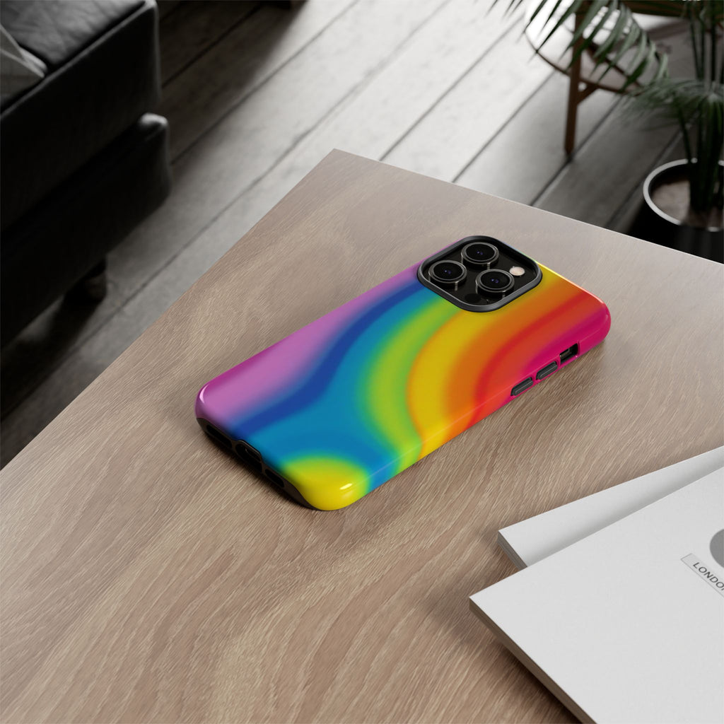 Rainbow Swirl Tough Phone Case for iPhone