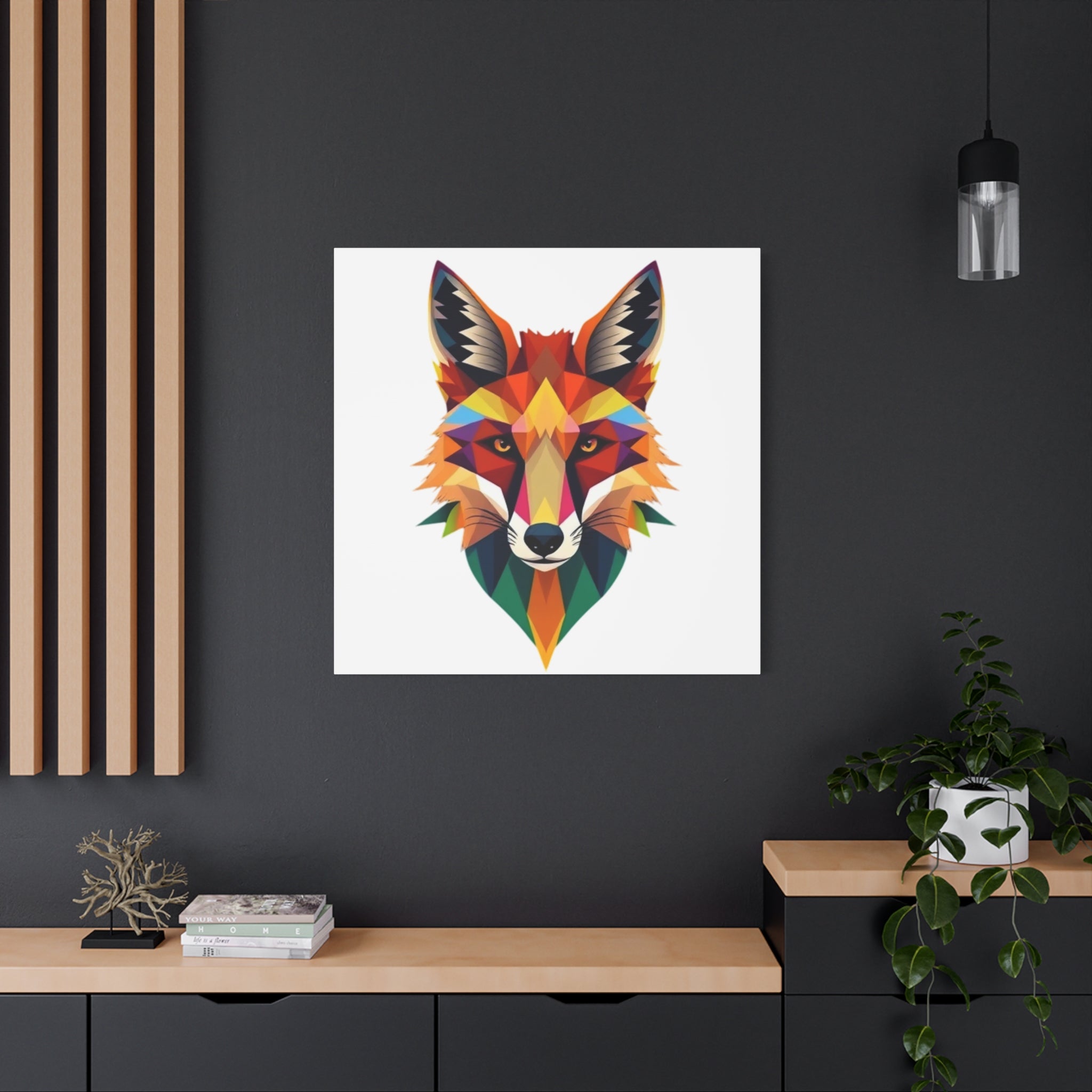 Colorful Fox Canvas Wall Art - Polished Modern Home Décor