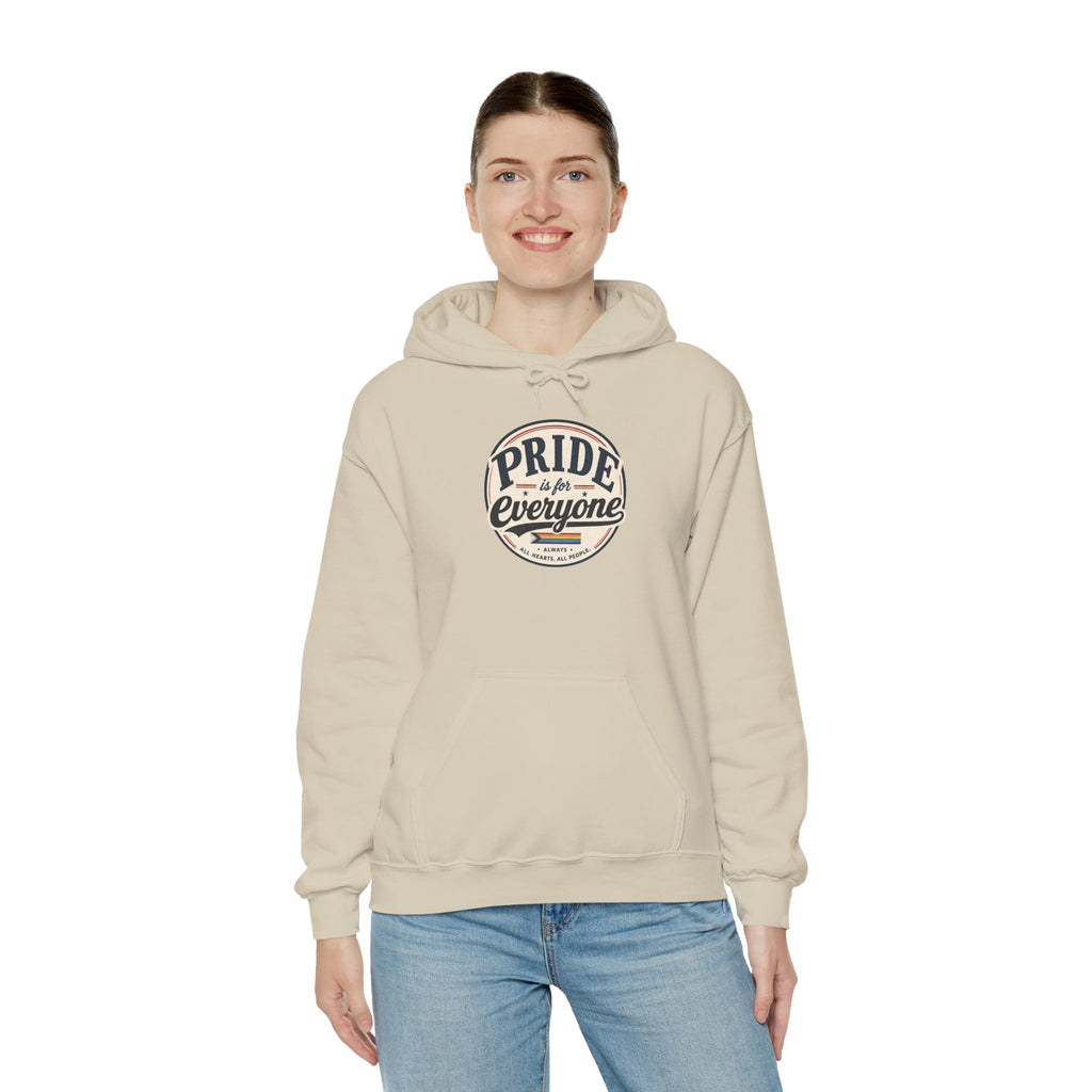 Pride Is For Everyone Pullover Hoodie — Vintage Graphic Inclusivity Sweatshirt