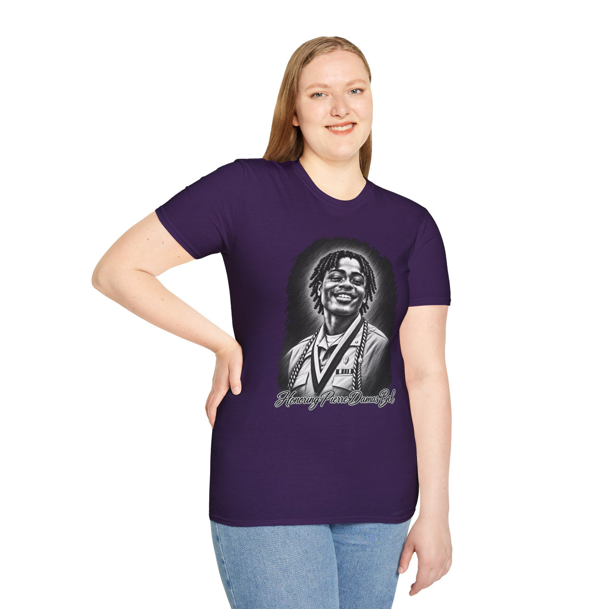 Smiling Portrait Front - In Memory of Pierre Damas Bel T-Shirt
