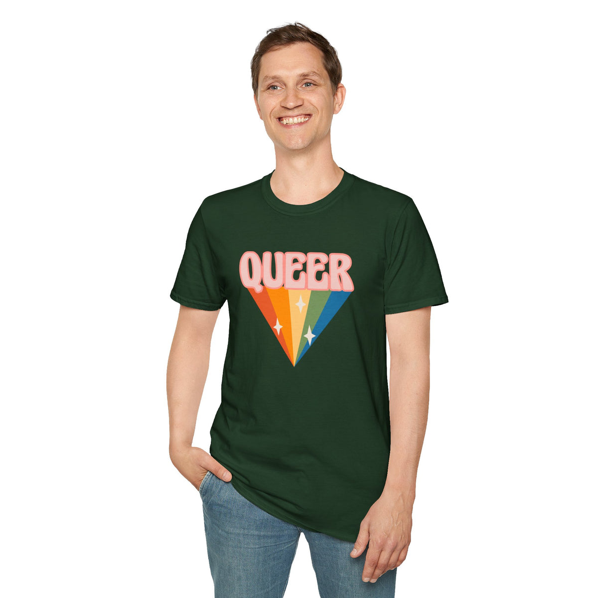 Queer Rainbow Sparkle Pride Tree Las Vegas T-Shirt
