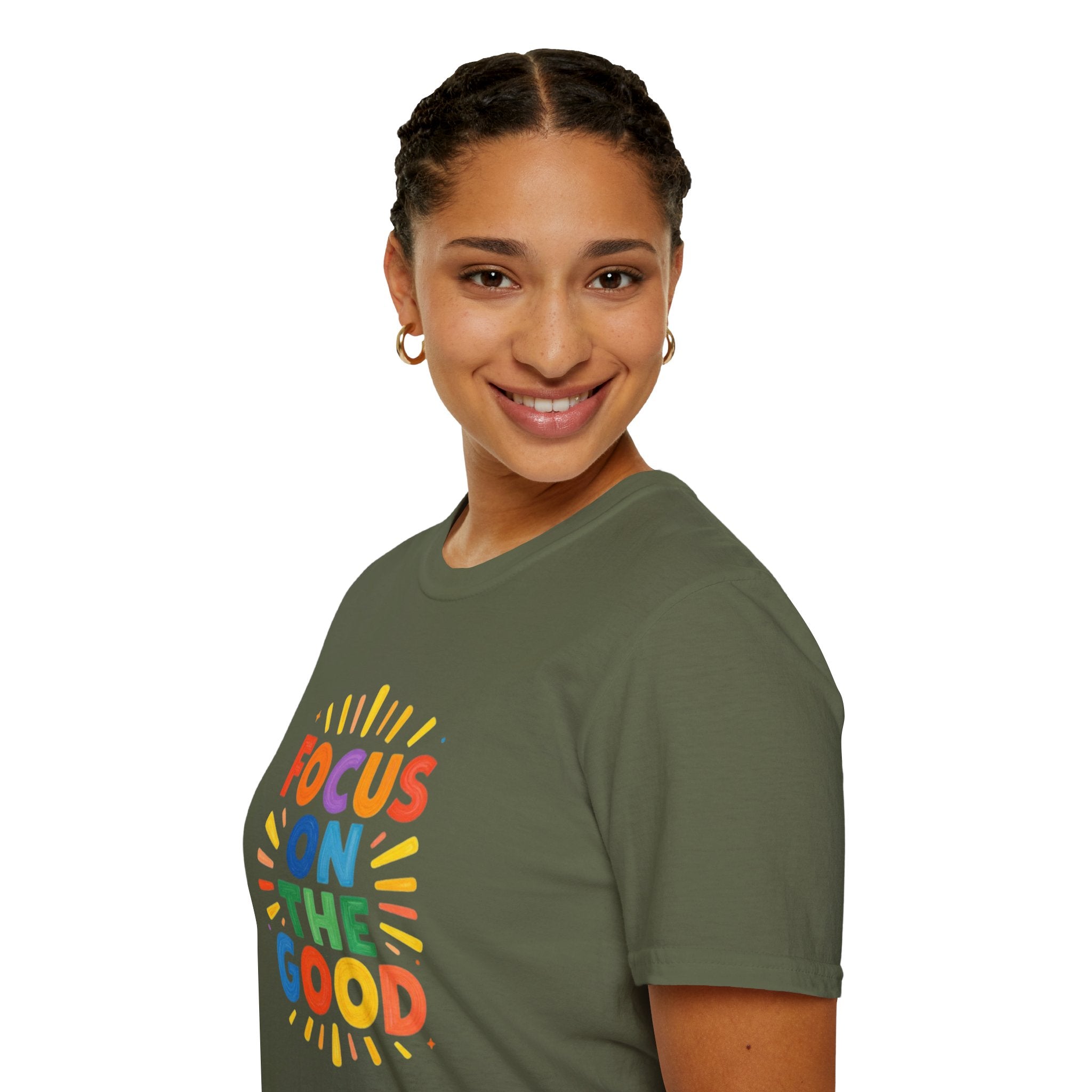 Focus On The Good T-Shirt — Positive Message Graphic Tee