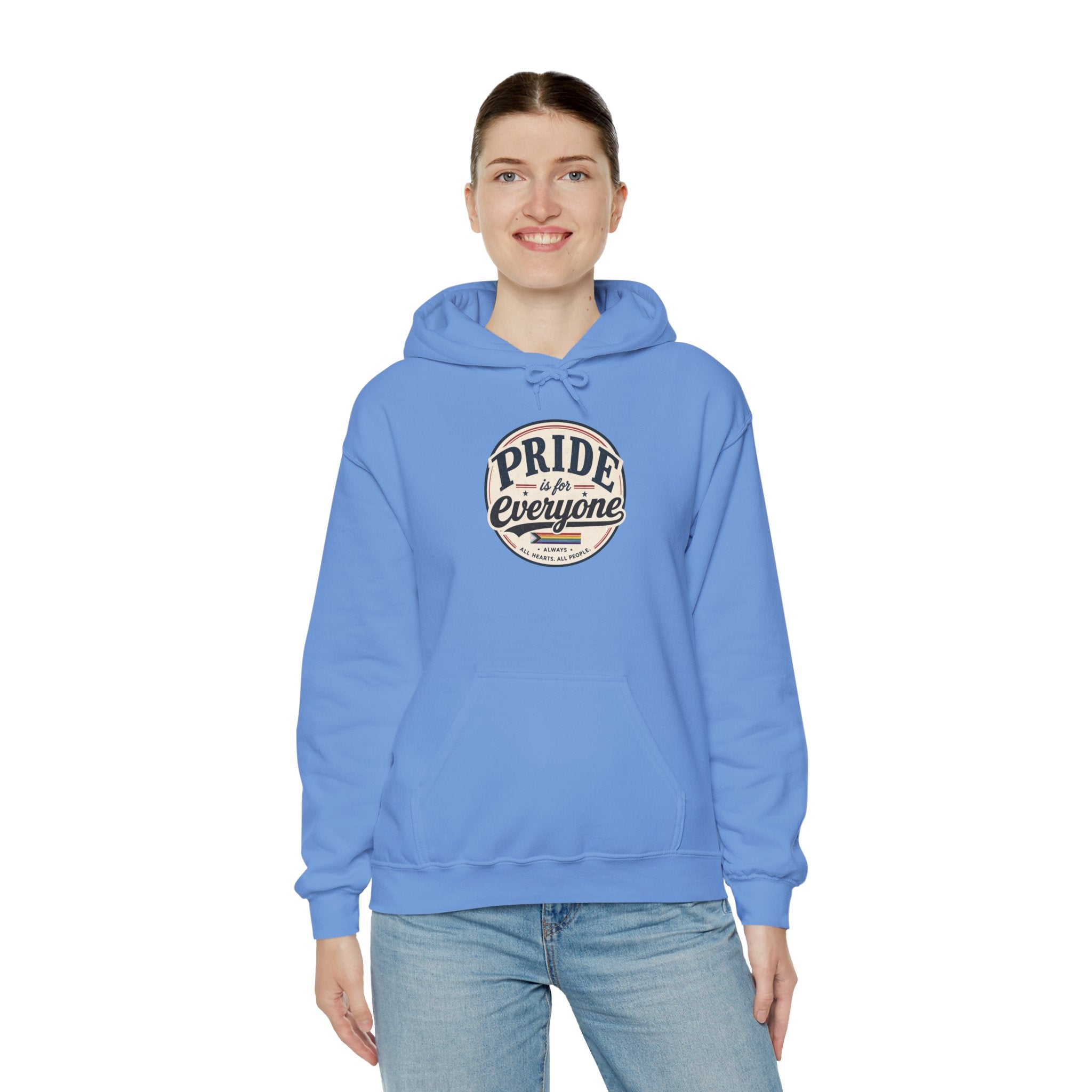Pride Is For Everyone Pullover Hoodie — Vintage Graphic Inclusivity Sweatshirt