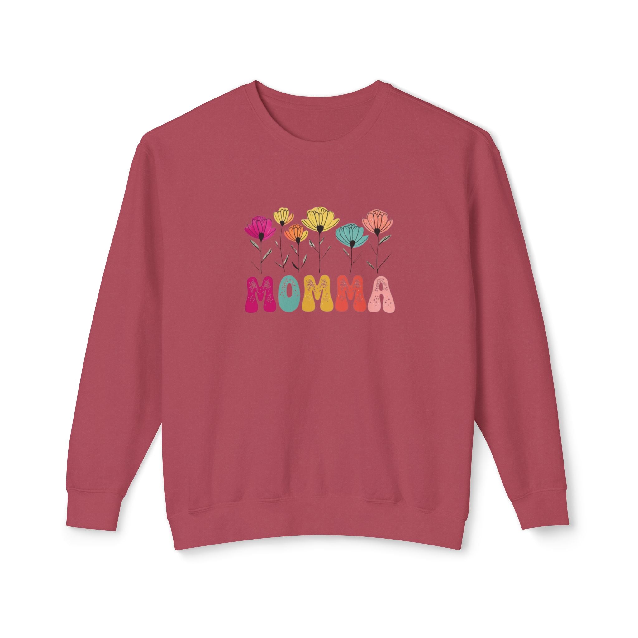 Unisex Lightweight Crewneck Sweatshirt - MAMA with Flowers