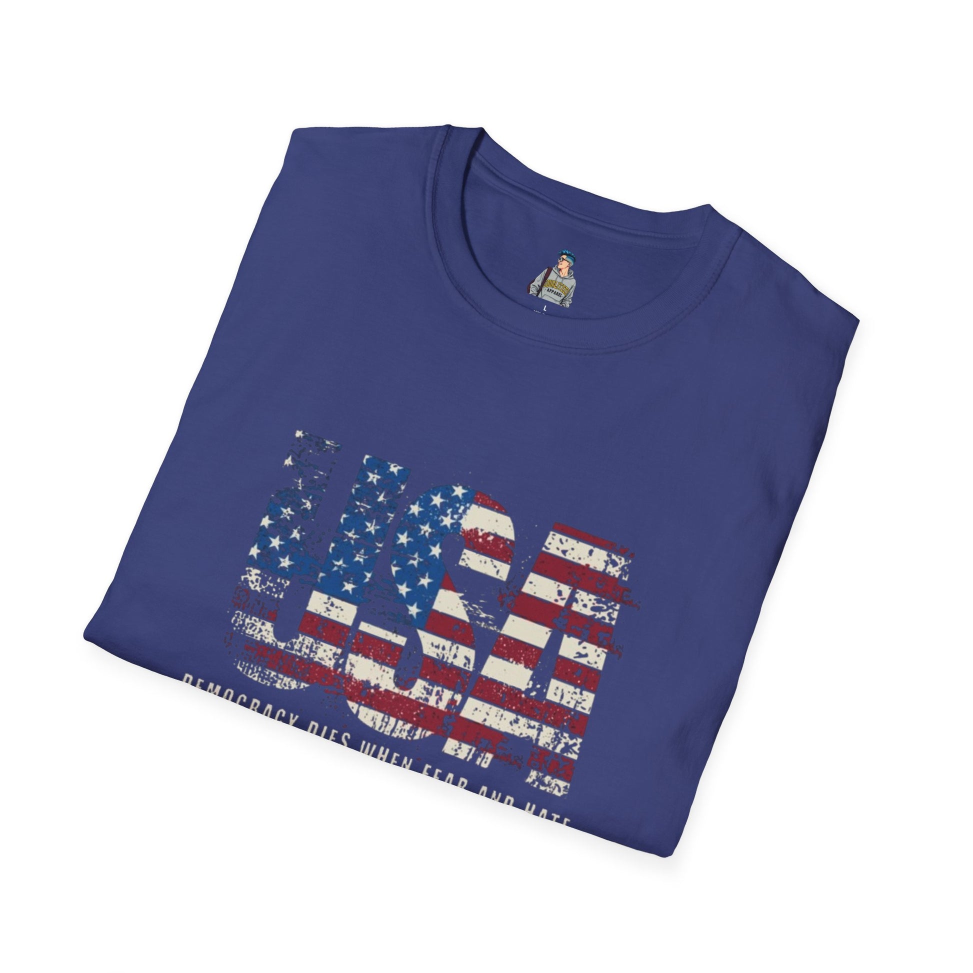 USA Democracy Statement Unisex Softstyle T-Shirt