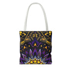 Purple & Yellow Design Tote Bag