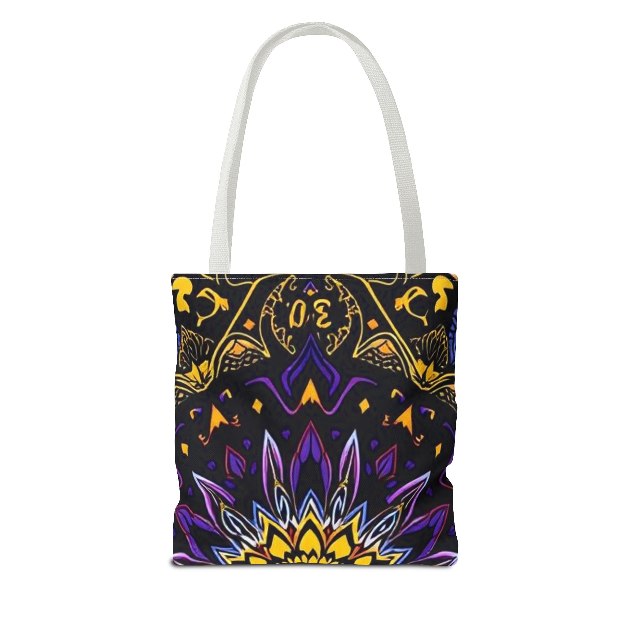 Purple & Yellow Design Tote Bag