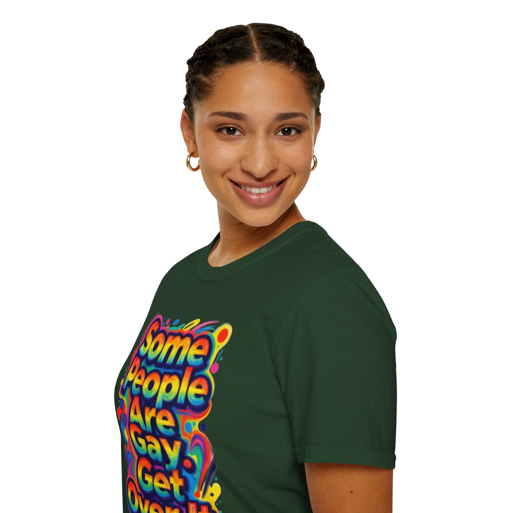 Some People Are Gay Get Over It T-Shirt — Rainbow Pride Statement Tee