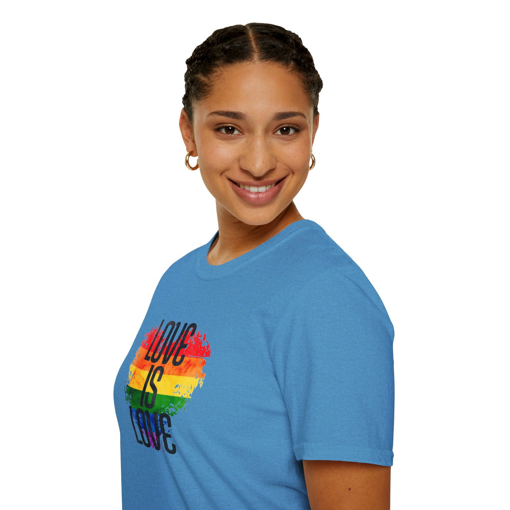 Pride Love Is Love Unisex Softstyle T-Shirt - EqualiTees.Me