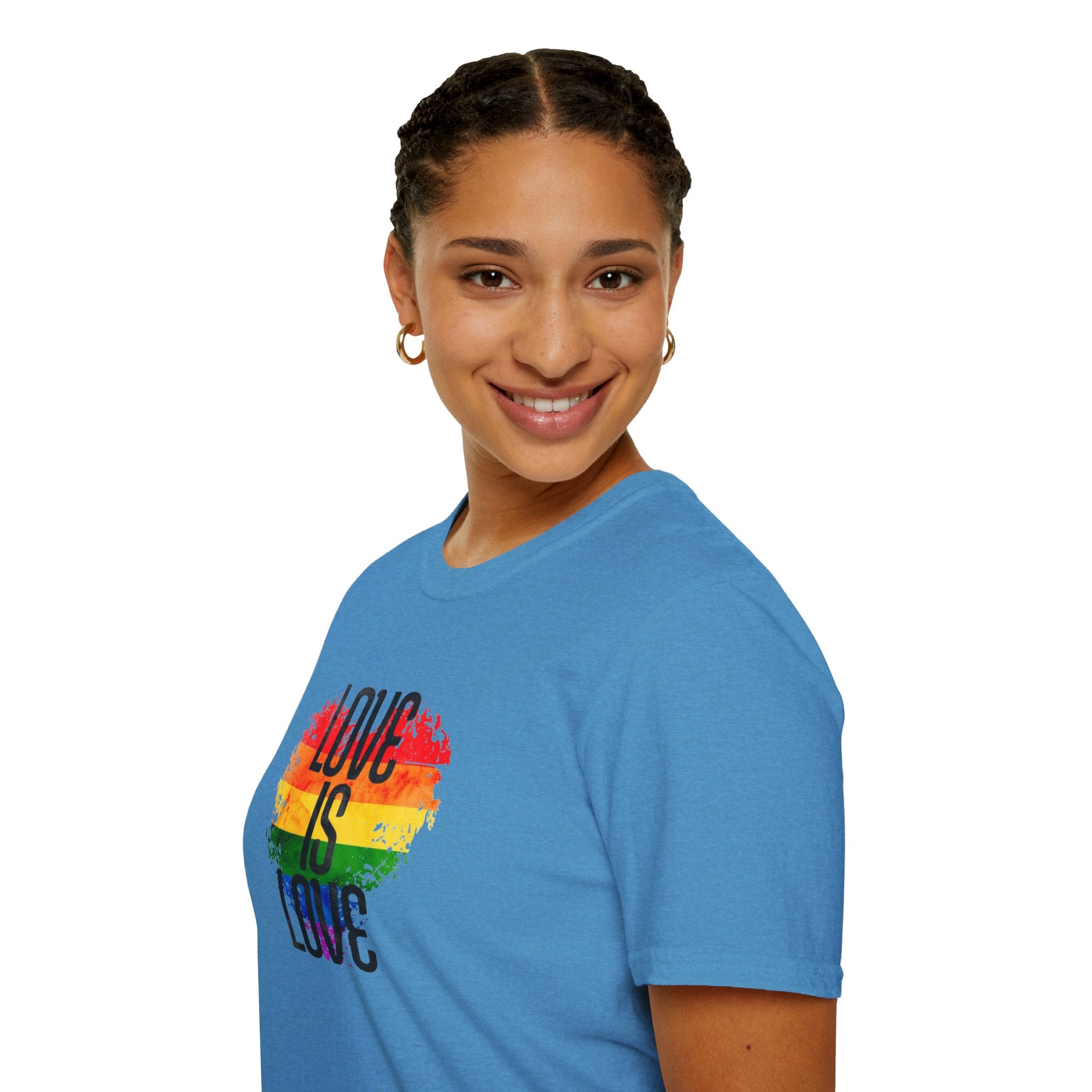 Pride Love Is Love Unisex Softstyle T-Shirt - EqualiTees.Me