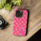 Android OR iPhone Protective Cases - Retro Polka Dots Pattern Tough Case