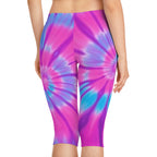 Colorful Tie-Dye Capri Leggings for Women - Stylish & Comfy Activewear