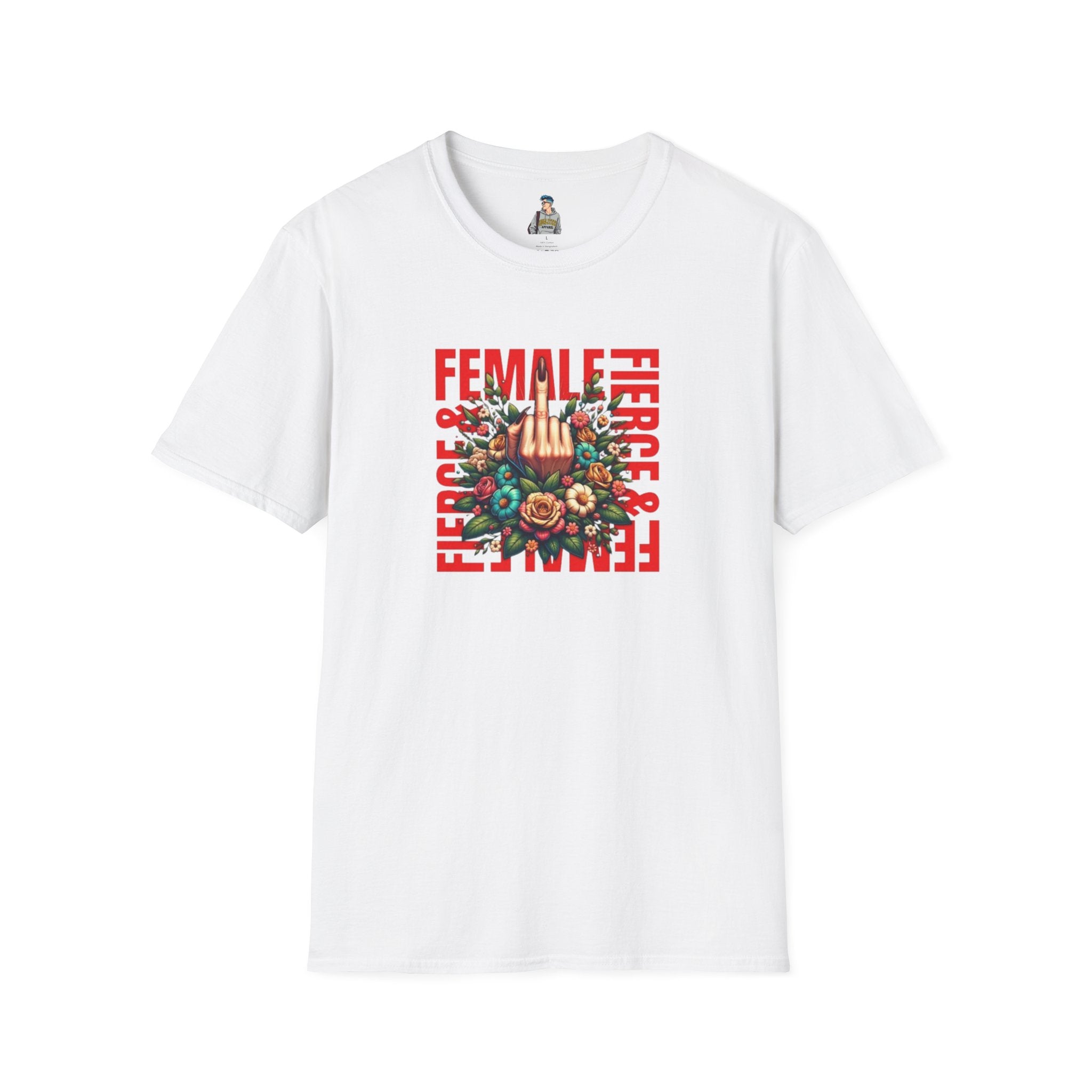 Fierce Female Unisex T-Shirt - Softstyle Floral Graphic Tee