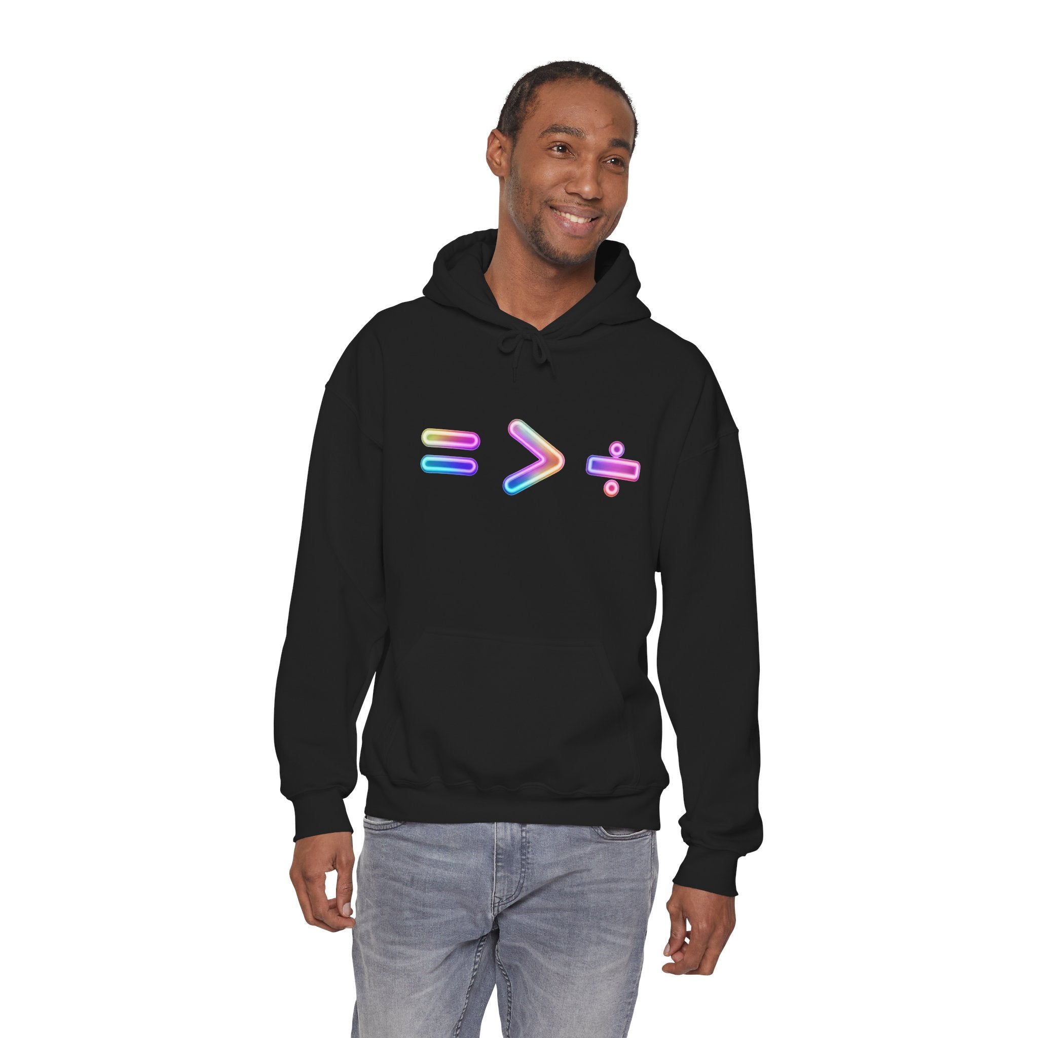 Equality is Greater than Division Neon Style Pullover Hoodie