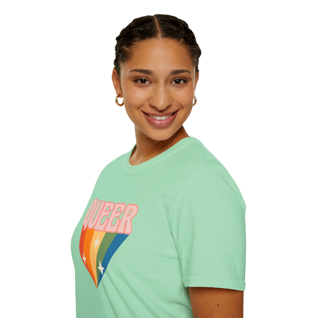 Queer Rainbow Sparkle Pride Tree Las Vegas T-Shirt