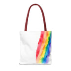 Rainbow Watercolor on Canvas Design - Tote Bag
