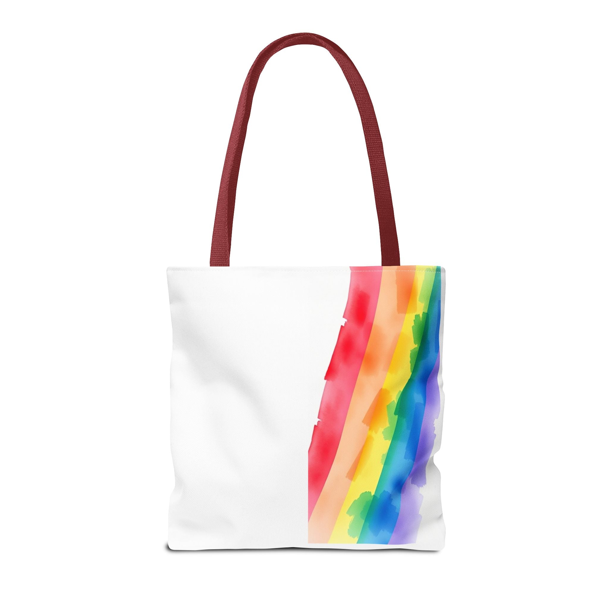 Rainbow Watercolor on Canvas Design - Tote Bag