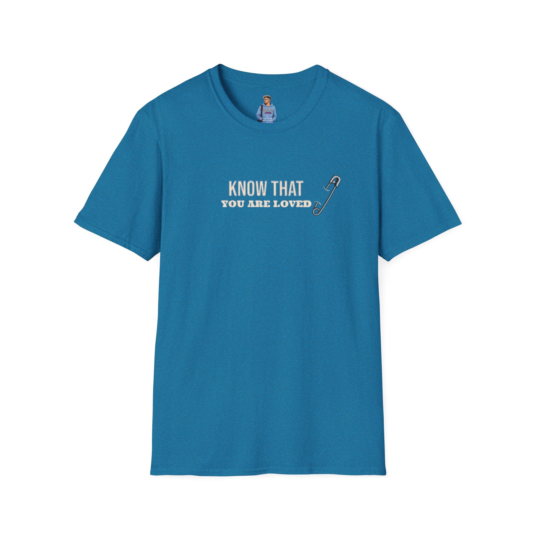 Safety Pin Know That You Are Loved Inspirational Tee Unisex Softstyle T-Shirt