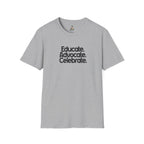 Teacher Advocate T-Shirt - Subtle Pride Educate Advocate Celebrate Design - EqualiTees.Me