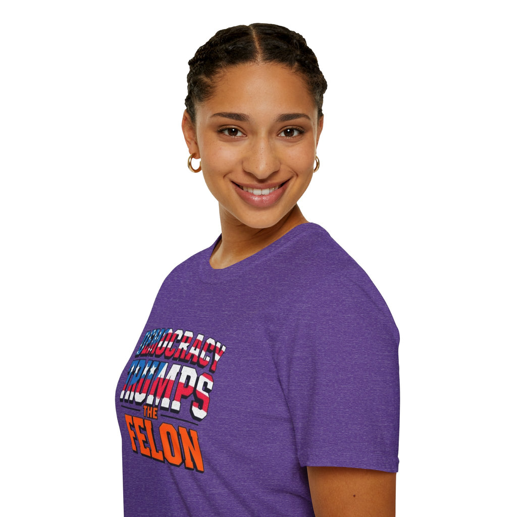Democracy Trumps the Felon Graphic Tee