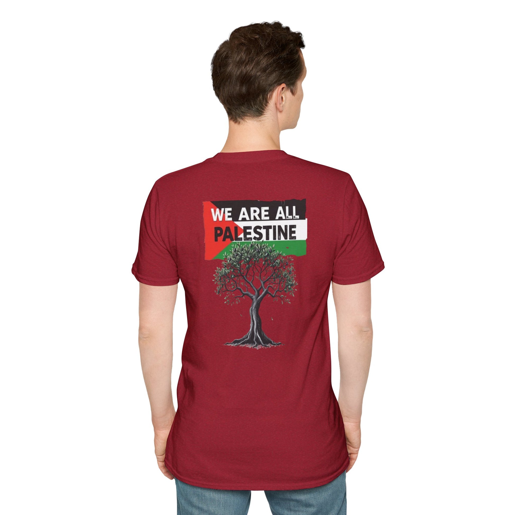 Unisex Softstyle T-Shirt: Stand with Gaza & We Are All Palestine Graphic Tee