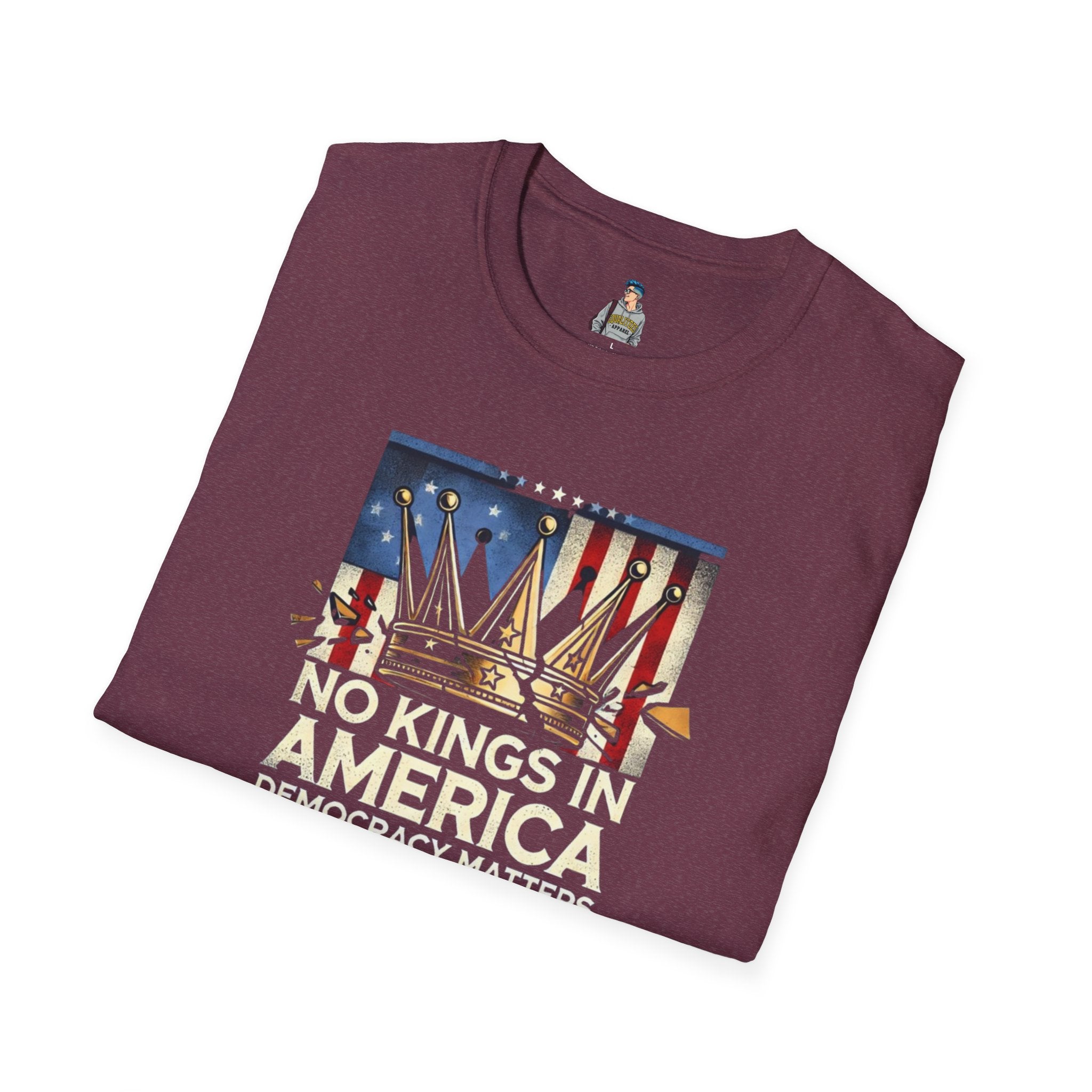 No Kings in America-Democracy Matters  Unisex Softstyle T-Shirt