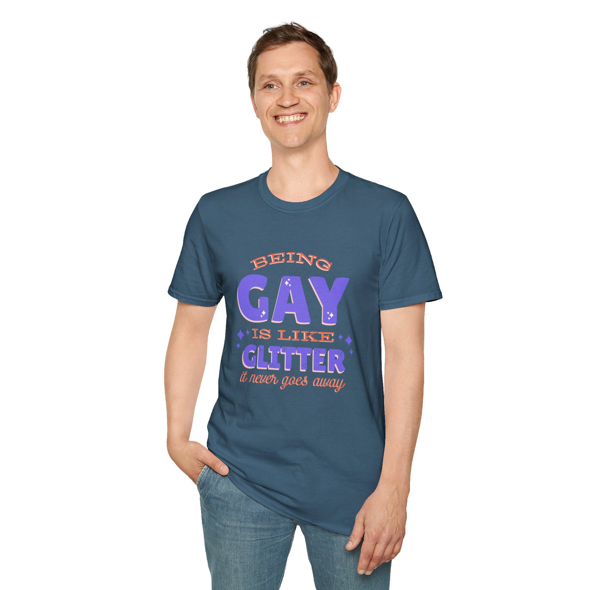 Being Gay Is Like Glitter Pride Tree Las Vegas T-Shirt