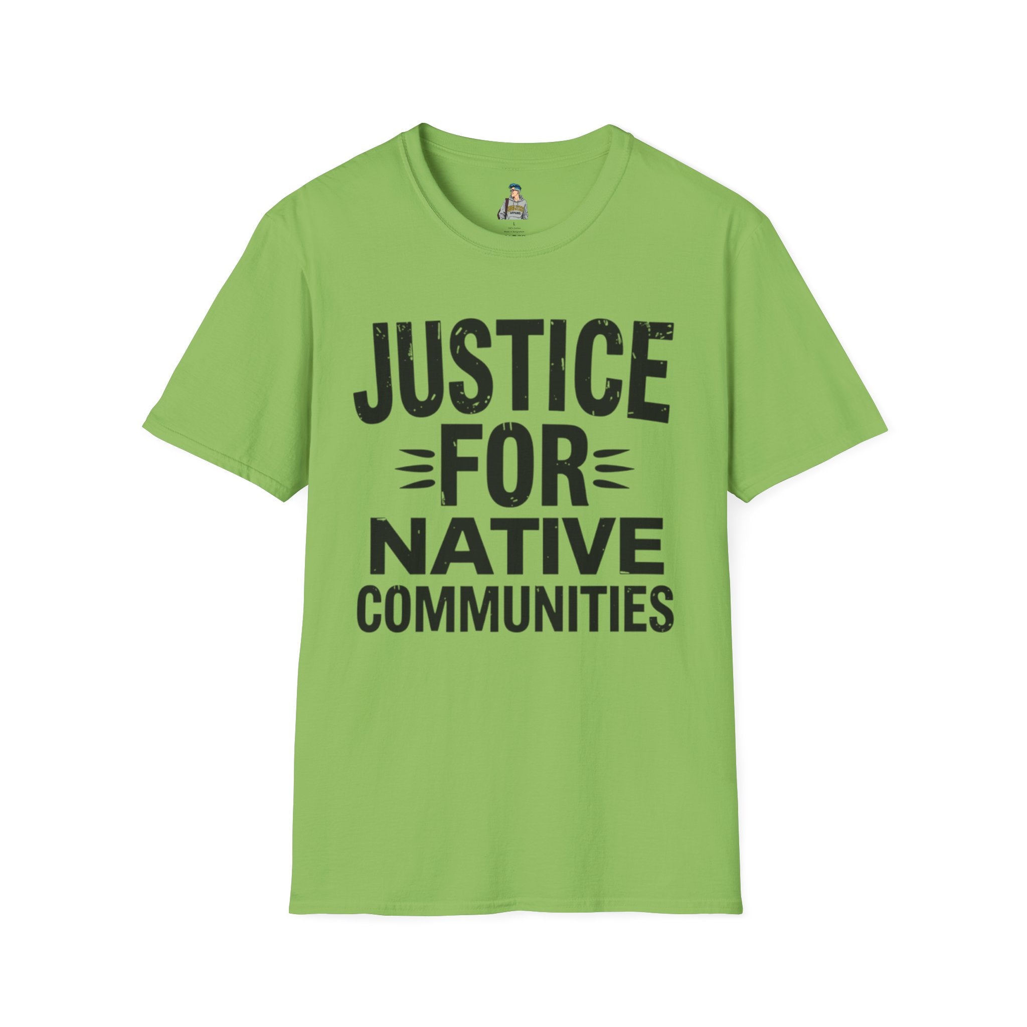 Justice for Native Communities Unisex Softstyle T-Shirt, Activism Tee, Social Justice Apparel, Comfortable Graphic Shirt, Gift for Advocates
